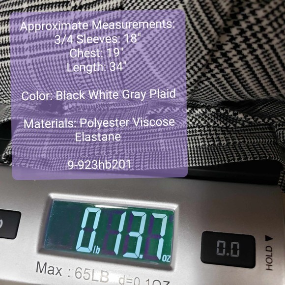 H&M Women's size 10 Black White & Gray Plaid Dress - Picture 9 of 9